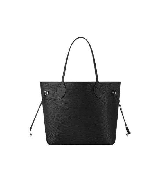Elegant Black Embossed Monogram Large Tote Bag for Women - Spacious Shoulder Bag for Work and Travel