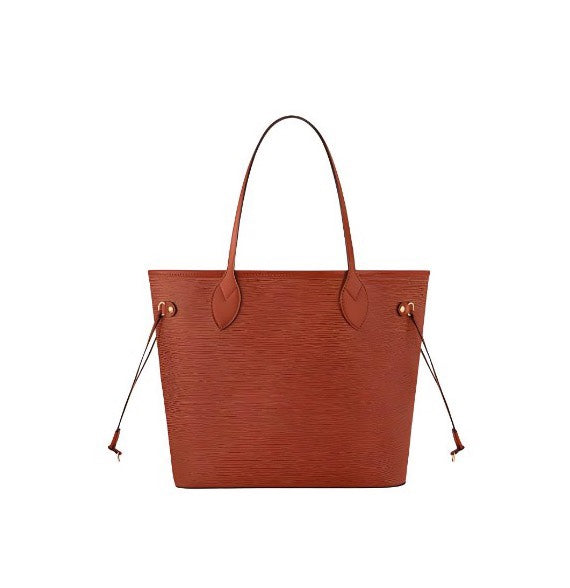 Louis Vuitton Classic Brown Textured Leather Tote Bag with Side Straps
