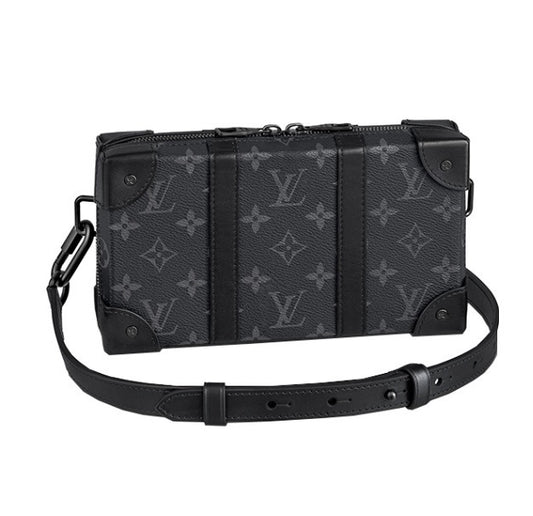 Louis Vuitton Unisex Black Monogram Pattern Trunk Crossbody Clutch Bag