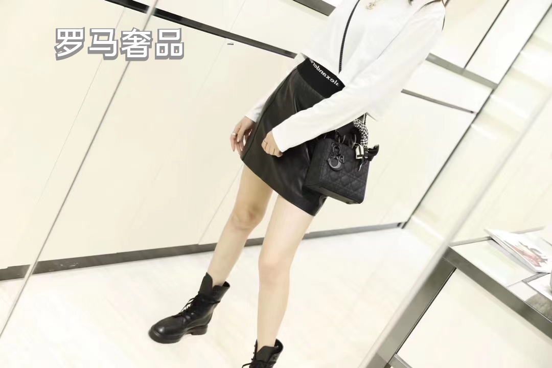 Lady Dior My ABCDior Bag - Black Ultra Matte Cannage Calfskin
