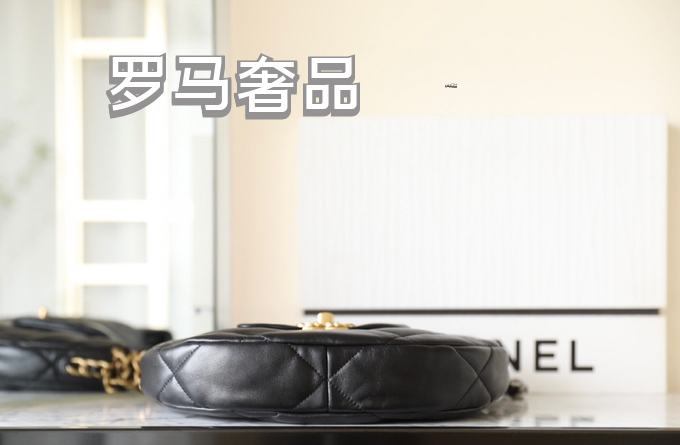 Chanel 19 Large Hobo Bag - Black Quilted Lambskin Leather with Gold-Tone Hardware