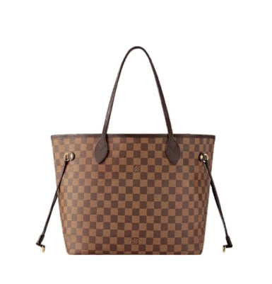 Louis Vuitton Classic Brown Checkered Tote Bag Shoulder Handbag for Women
