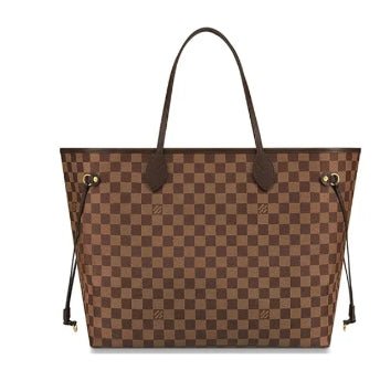 Louis Vuitton Classic Brown Checkerboard Tote Bag Women Large Shoulder Purse