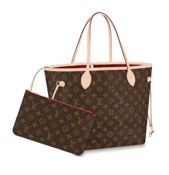 Louis Vuitton Brown Monogram Canvas Shoulder Tote Bag with Removable Pouch