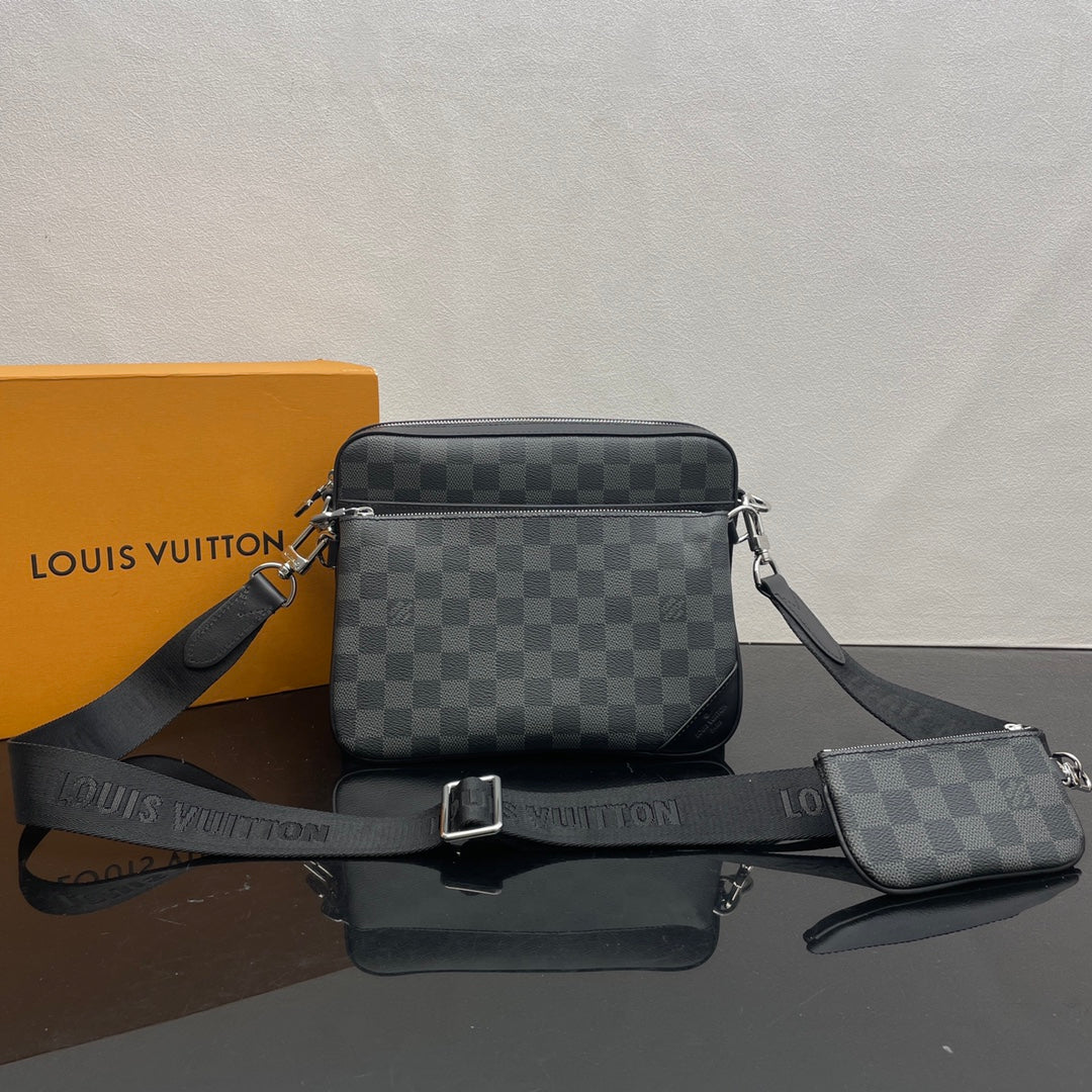 Louis Vuitton Trio Messenger Bag Damier Graphite Canvas Black/Grey