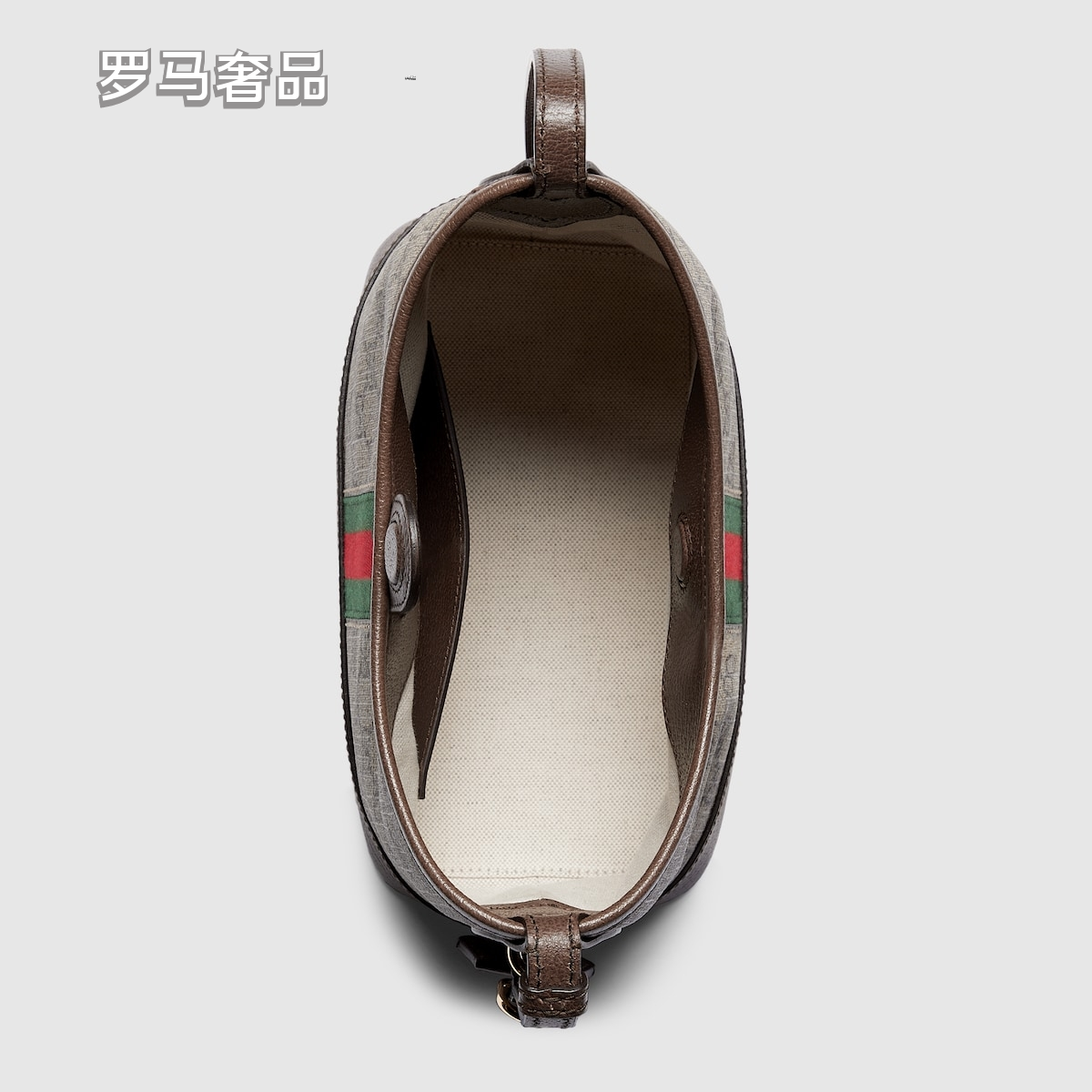 Gucci Vintage Monogram Canvas Hobo Shoulder Bag with Web Stripe