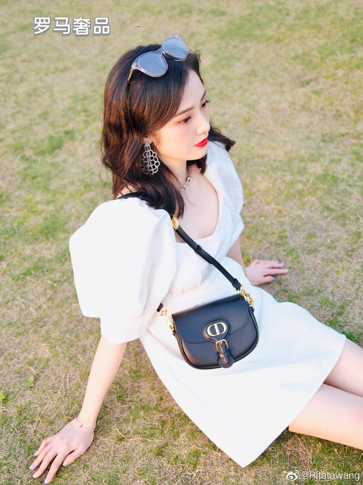 Dior Bobby Bag in Black Box Calfskin with Gold-Finish Metal Hardware