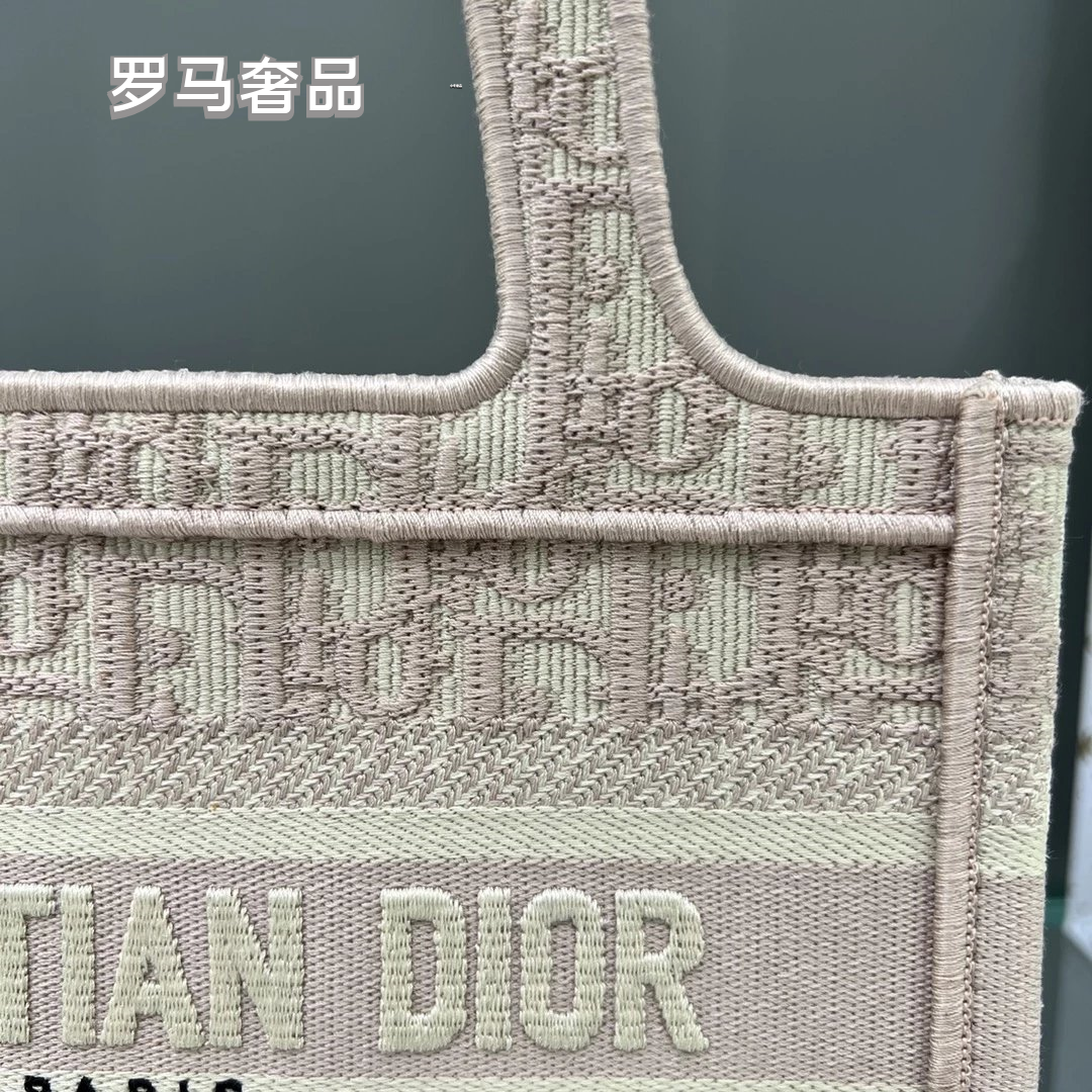 Dior Vintage Blue Monogram Canvas Mini Tote Bag with Top Handle