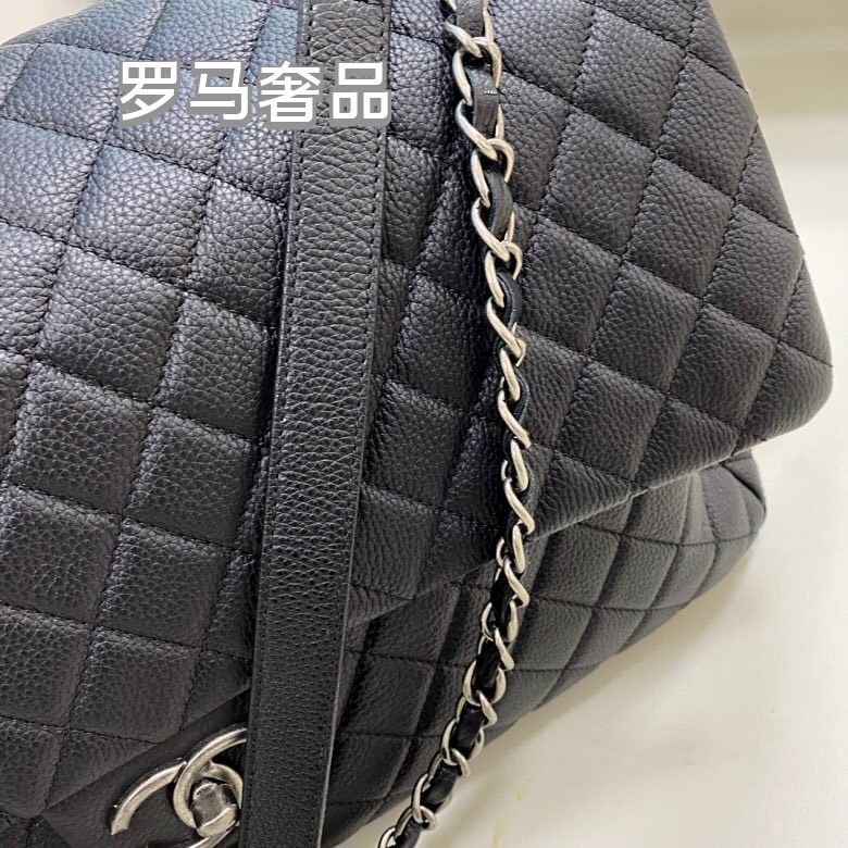 Luxury Oversized Black Quilted Leather Shoulder Bag - Maxi Flap Handbag for Women