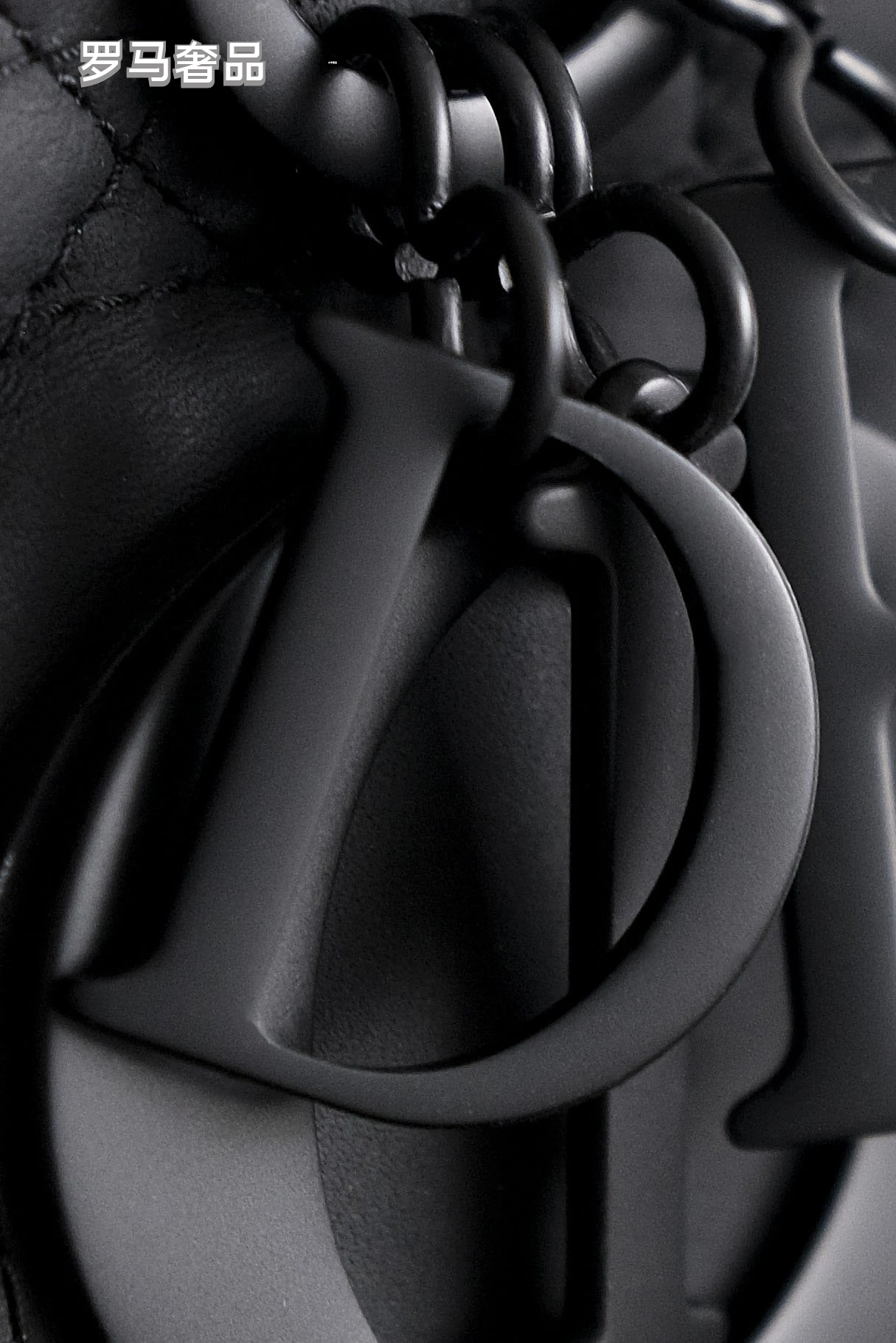 Dior Classic Matte Black Quilted Handbag with Top Handle and Strap