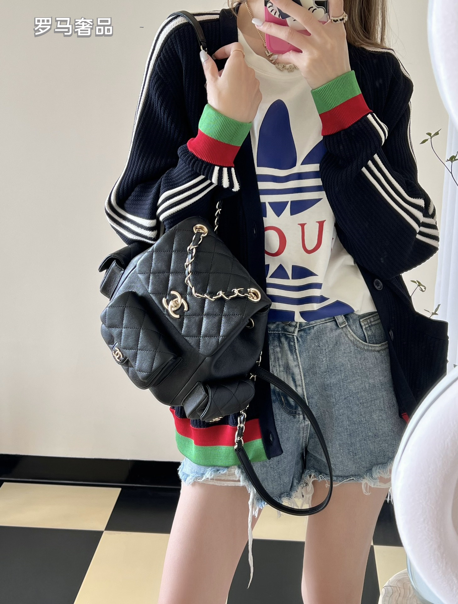 Chanel Dumas Quilted Caviar Leather Backpack - Black Gold-Tone Hardware
