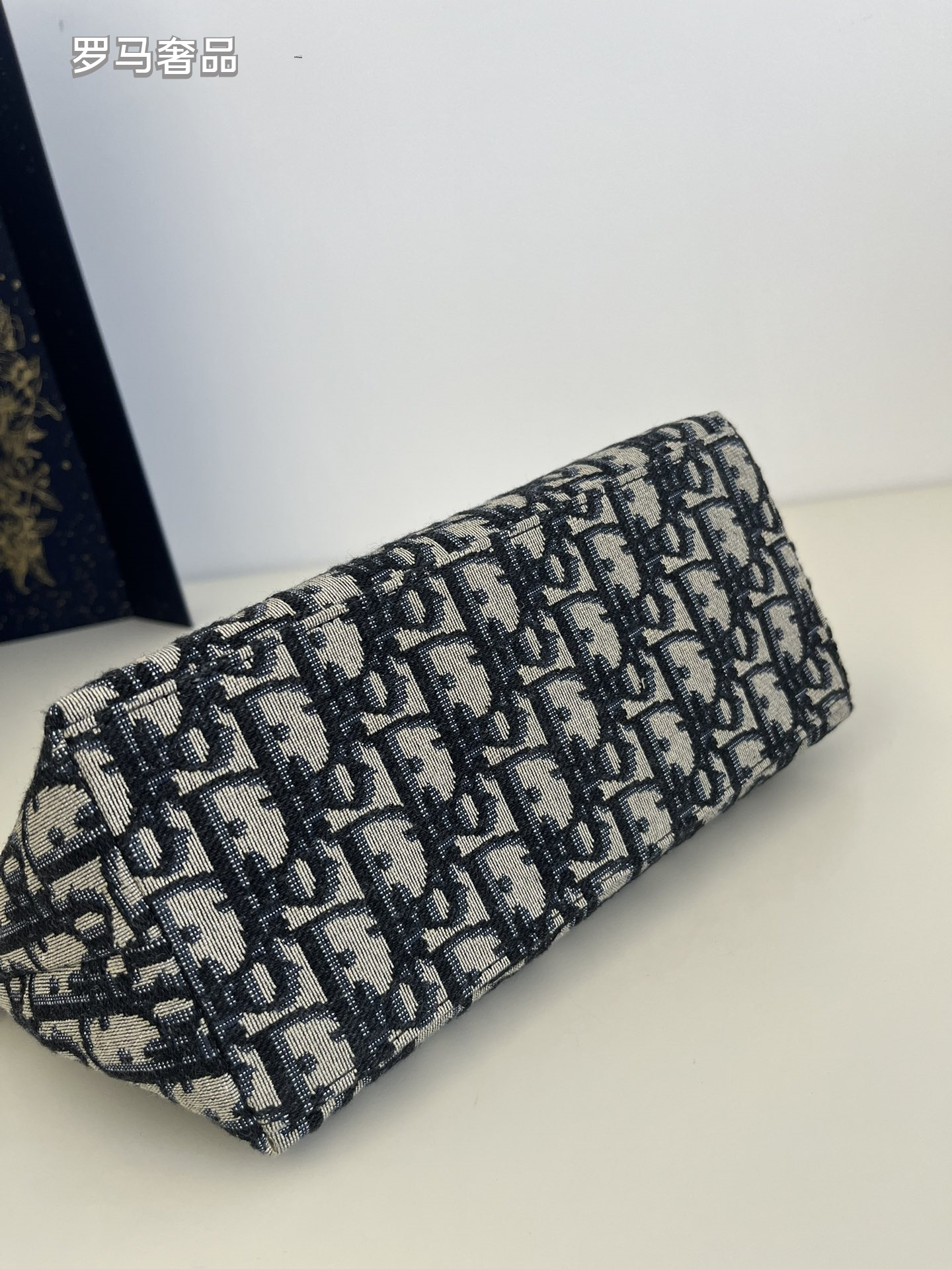 Dior Vintage Monogram Jacquard Shoulder Bag with Adjustable Strap