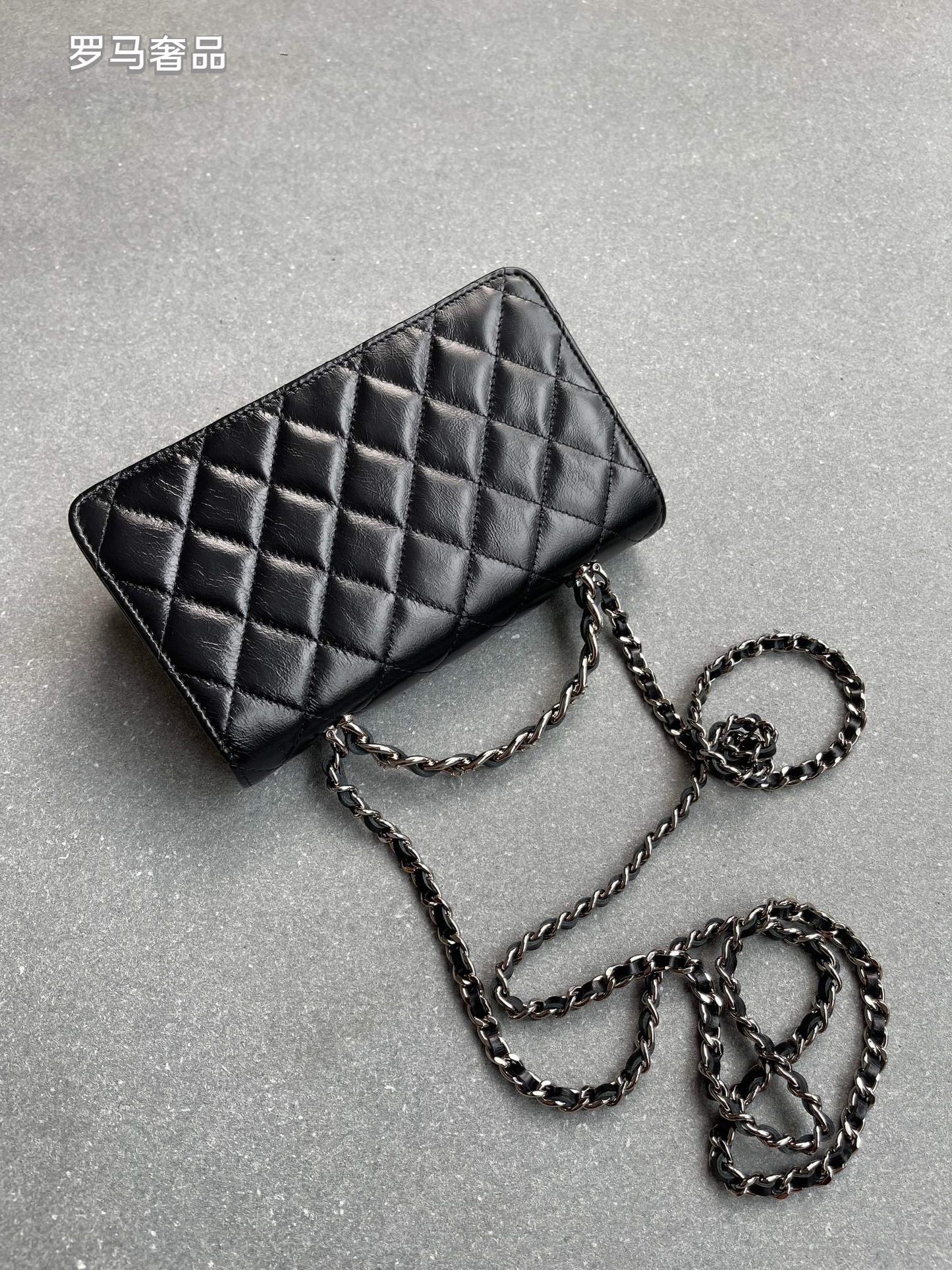 Chanel-Style Quilted Mini Flap Bag with Chain Set - Black &amp; White