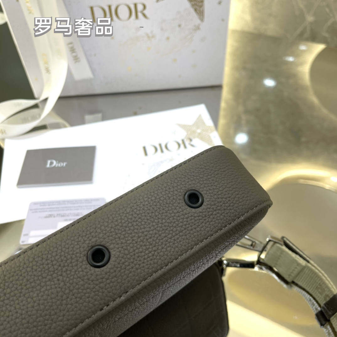 Dior Black Compact Utility Crossbody Bag with Adjustable Shoulder Strap