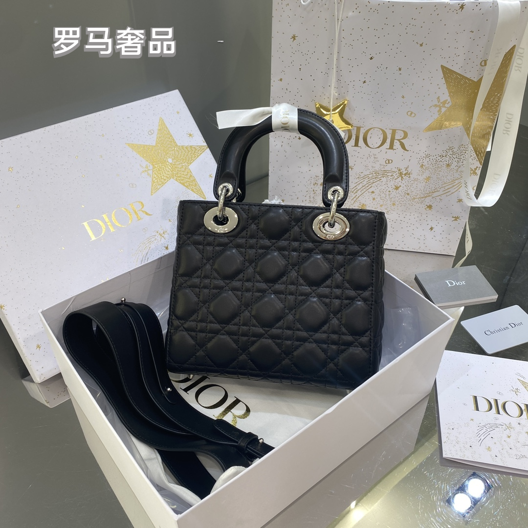 Dior Classic Beige Quilted Leather Top Handle Handbag with Gold Hardware
