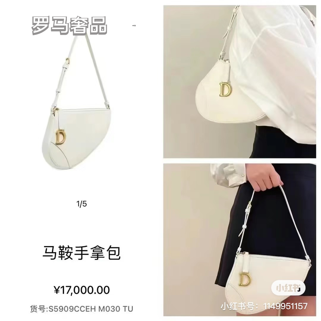 Luxury Leather Saddle Shoulder Bag for Women - Multiple Colors Available