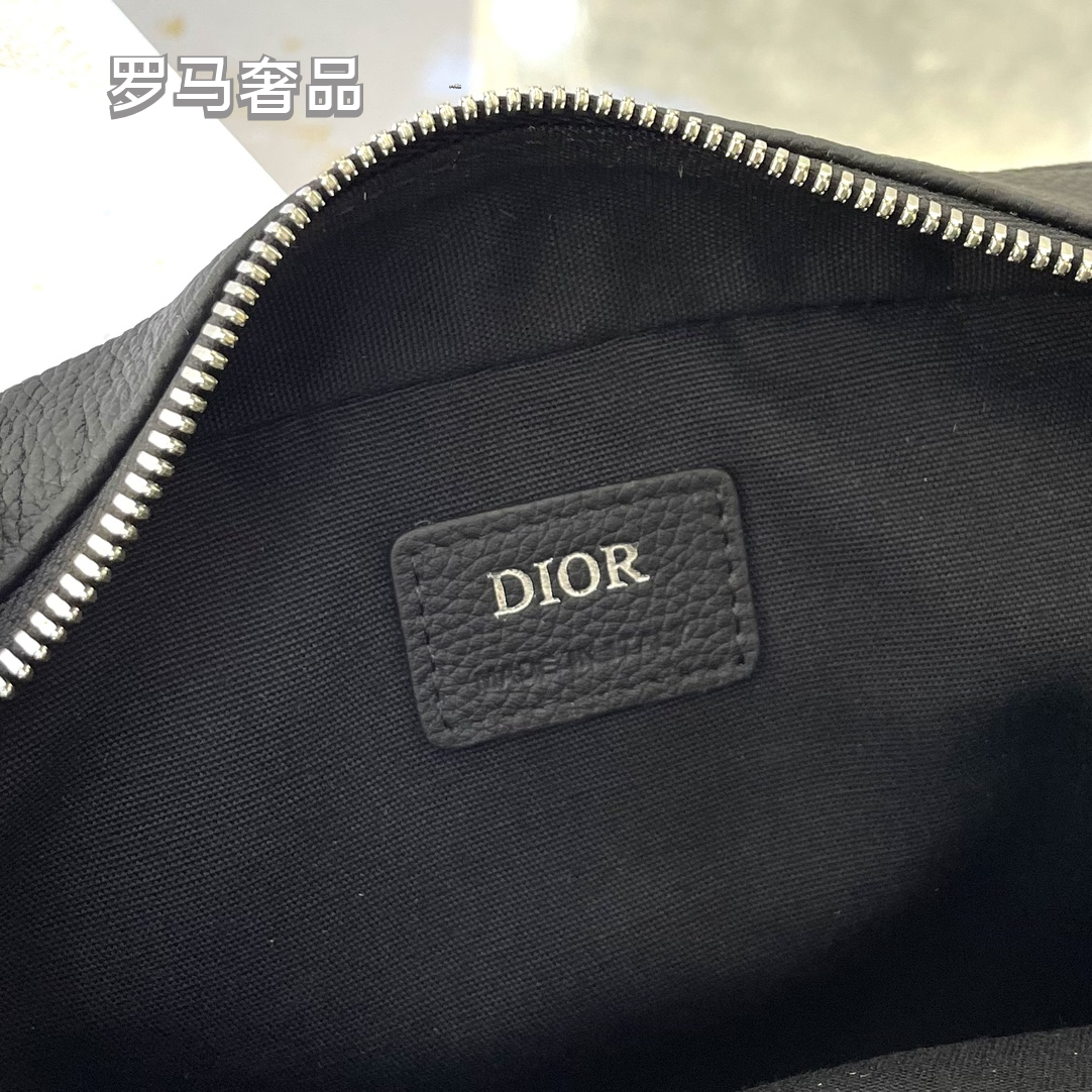 Dior Black Compact Utility Crossbody Bag with Adjustable Shoulder Strap