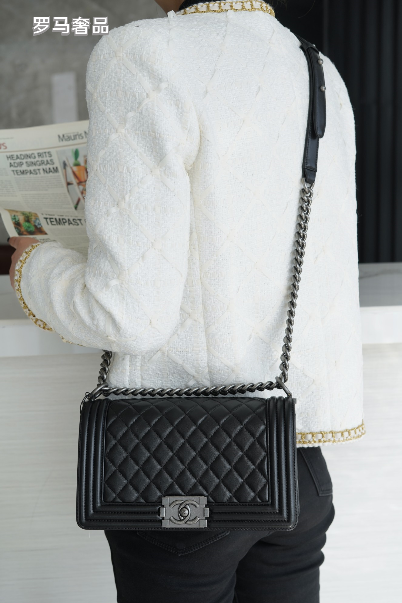 Chanel Small Boy Flap Bag - Black Quilted Calfskin with Gold Hardware