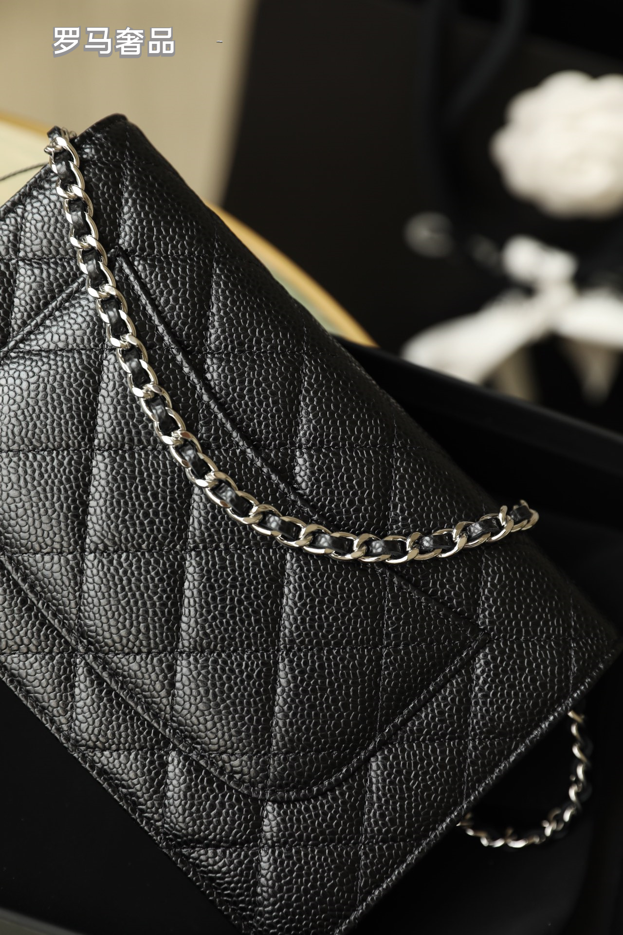 Chanel Classic Wallet on Chain - Black Quilted Lambskin Leather with Silver-Tone Hardware