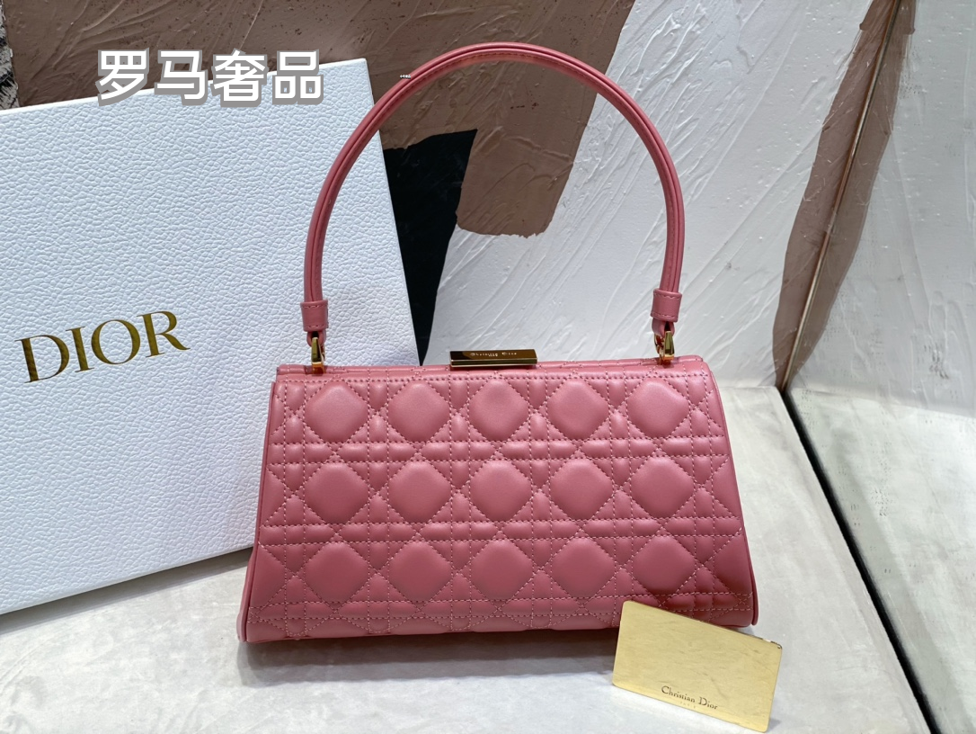 Elegant Navy Blue Quilted Leather Handbag with Top Handle - Classic East-West Designer Style Shoulder Bag for Women