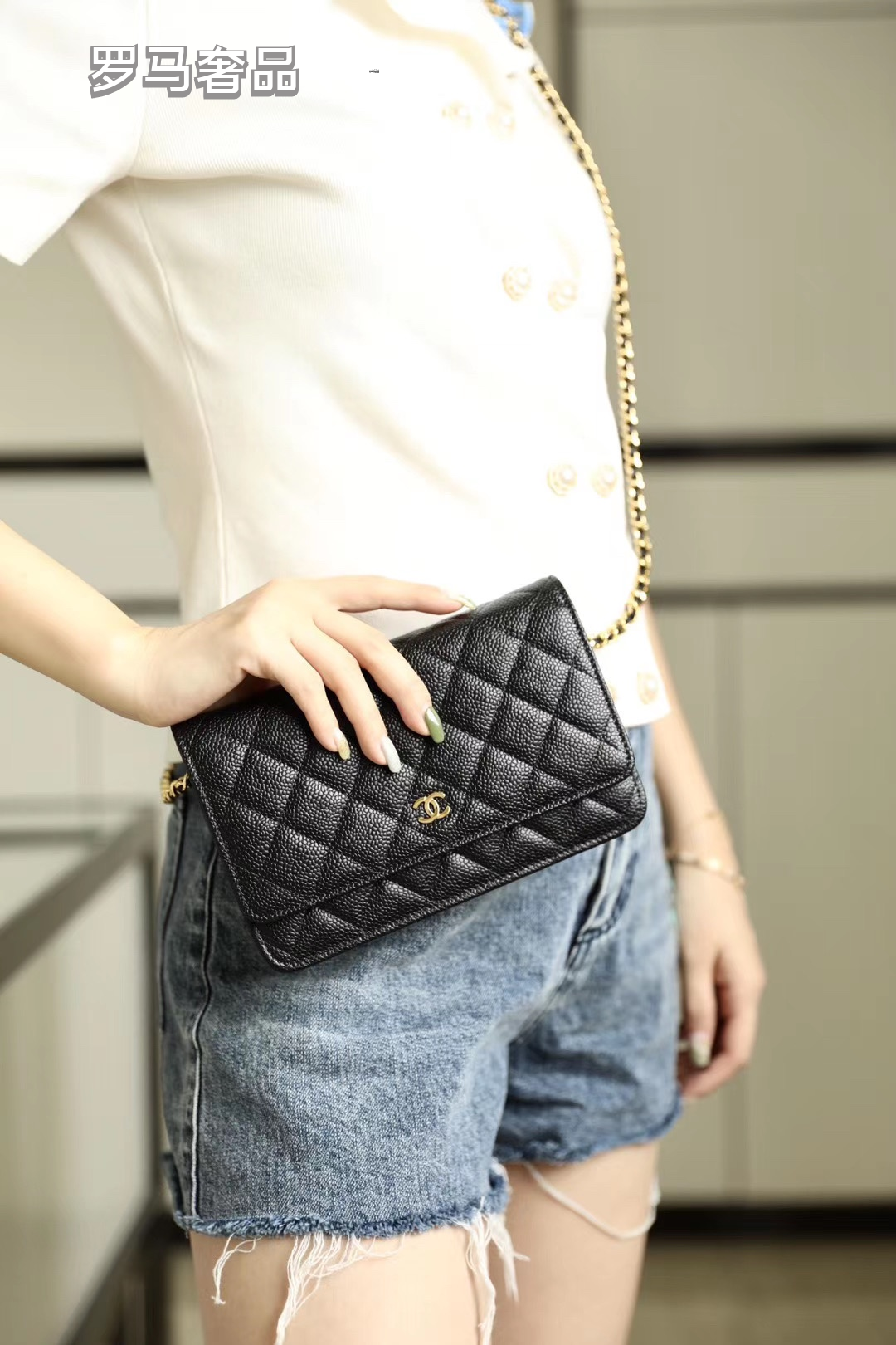 Chanel Classic Wallet on Chain - Black Quilted Lambskin Leather with Silver-Tone Hardware