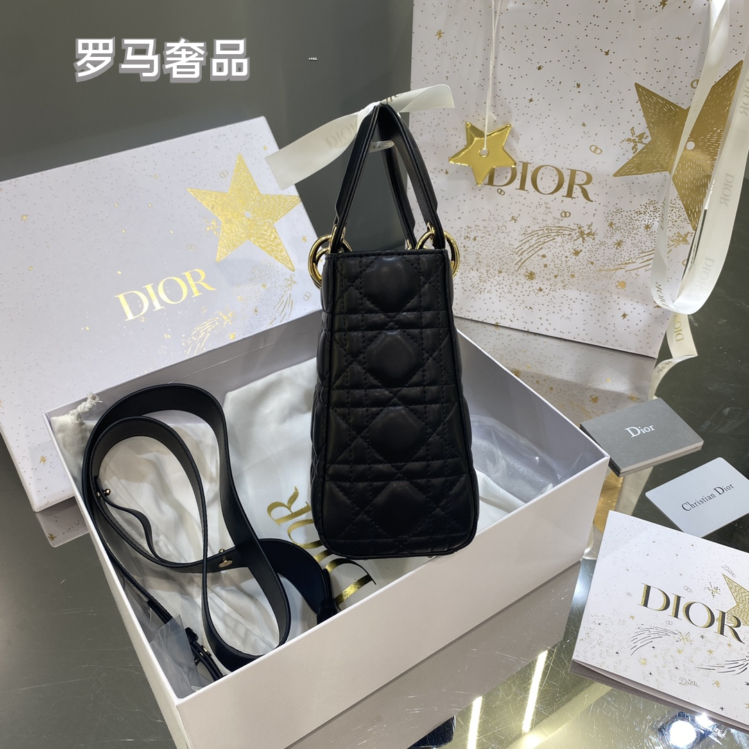 Dior Classic Beige Quilted Leather Top Handle Handbag with Gold Hardware