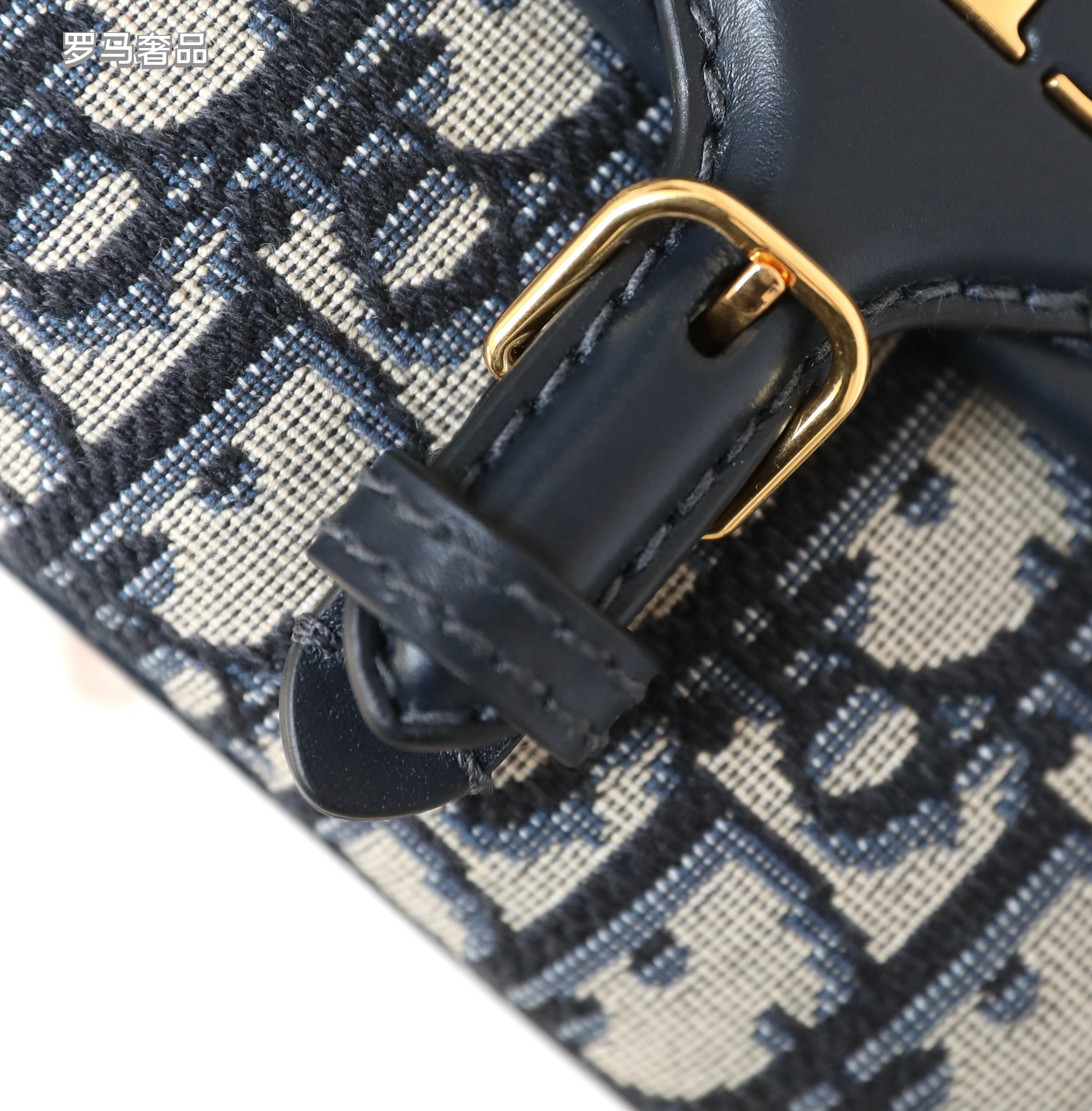 Dior Classic Blue Monogram Jacquard Flap Shoulder Saddle Bag